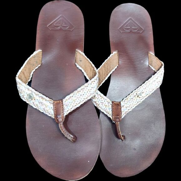 J. CREW UGG LUCKY BRAND ROXY Bundle Lot of 4 Pairs of Shoes Flip Flops Sandals B - Picture 5 of 7